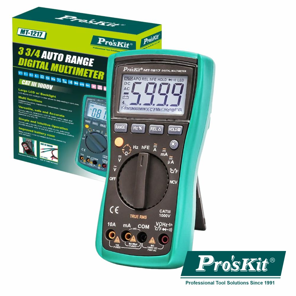 Multímetro Digital 3 5/6 Dígitos True Rms Autorange Proskit - Tauu,pt
