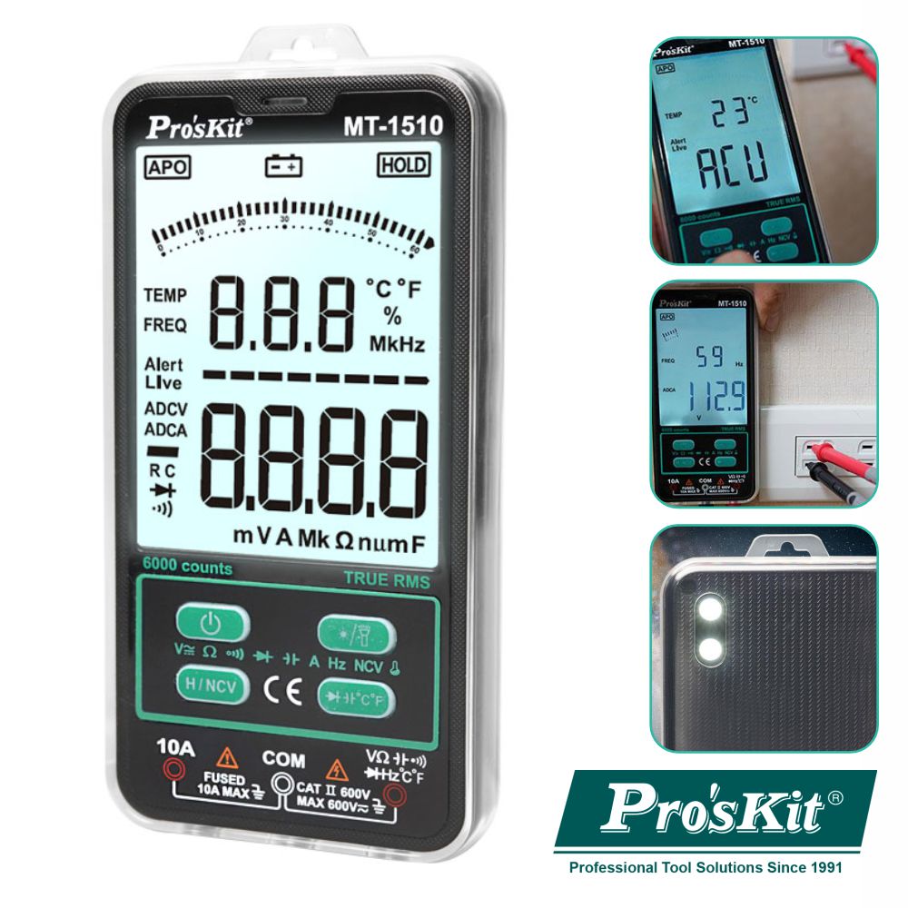 Multímetro Digital De Bolso 3 5/6 Dígitos True Rms Proskit - Tauu.pt
