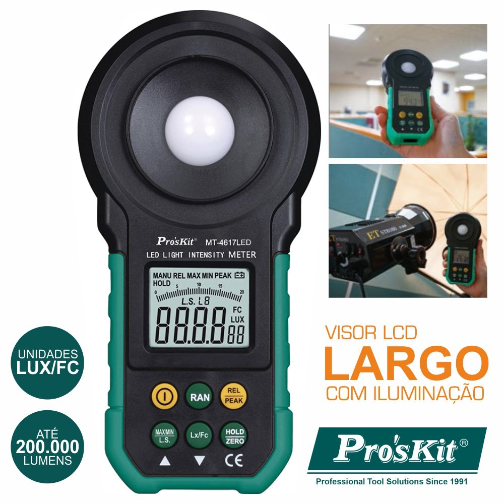 Luxímetro Digital Proskit - Tauu,pt