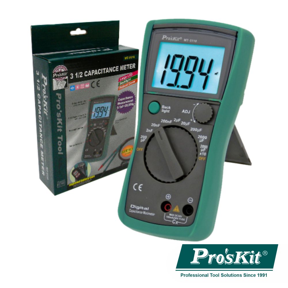 Capacímetro Digital 3 ½ Dígitos Retroiluminado Proskit - Tauu.pt