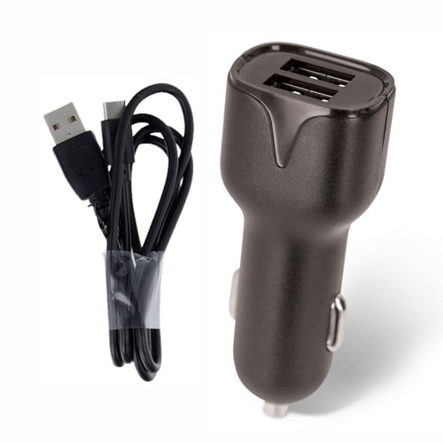 Adaptador Isqueiro 2 Usb-A 5V 2,4A + Cabo Usb-A / Usb-C 1M - Tauu,pt