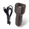 Adaptador Isqueiro 2 Usb-A 5V 2.4A + Cabo Usb-A / Usb-C 1M - Tauu.pt