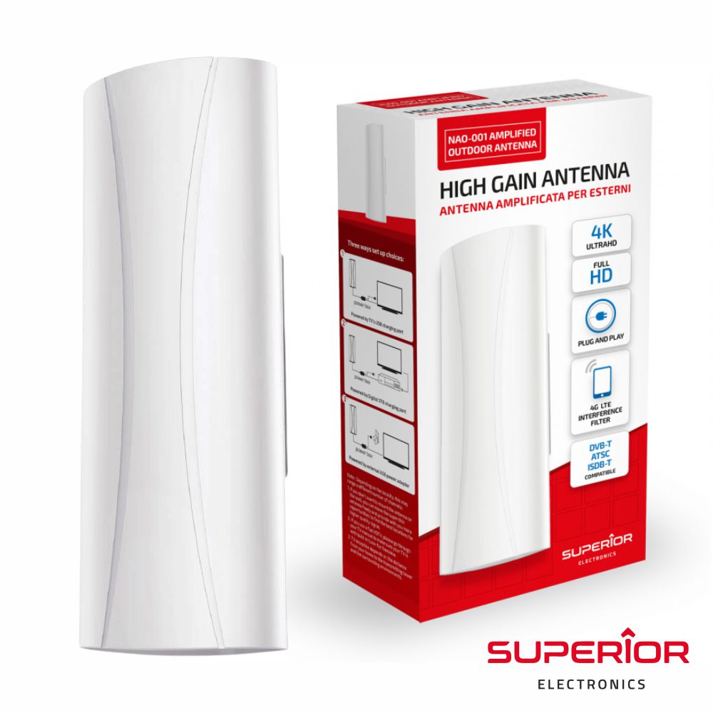 Antena Tdt Exterior Amplificada Superior - Tauu.pt