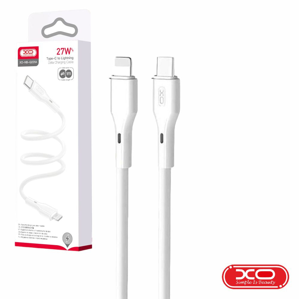 Cabo Usb-C Macho / Lightning Macho Pd 27W 1M Branco Xo - Tauu.pt