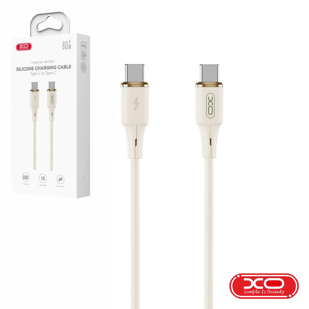 Cabo Usb-C Macho / Usb-C Macho Pd 60W 1M Bege Xo - Tauu.pt