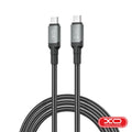 Cabo Usb-C Macho / Usb-C Macho Pd 240W 2M Preto Xo - Tauu.pt