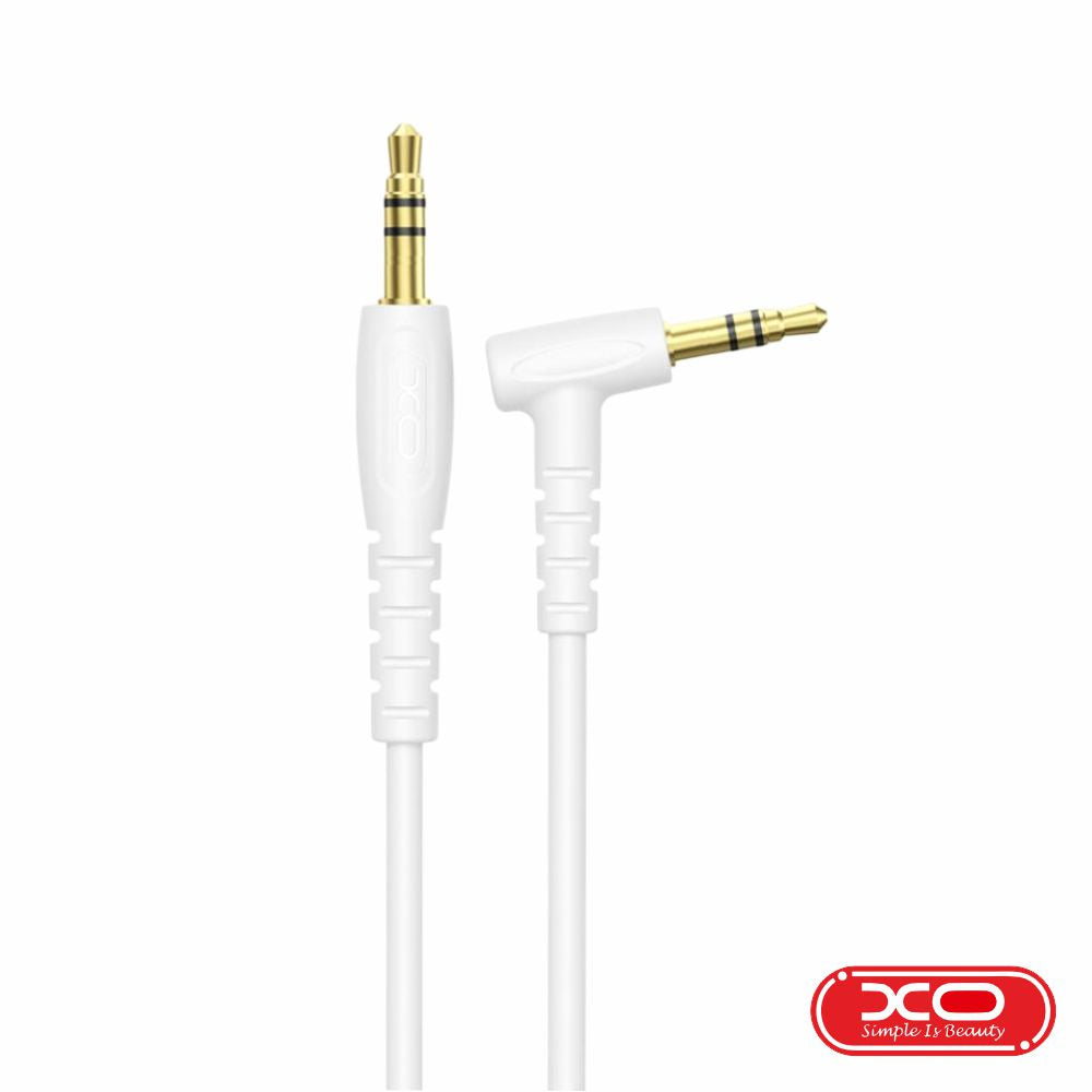 Cabo Jack 3.5Mm Macho / Jack 3.5Mm 90º Macho 1M Branco Xo - Tauu.pt