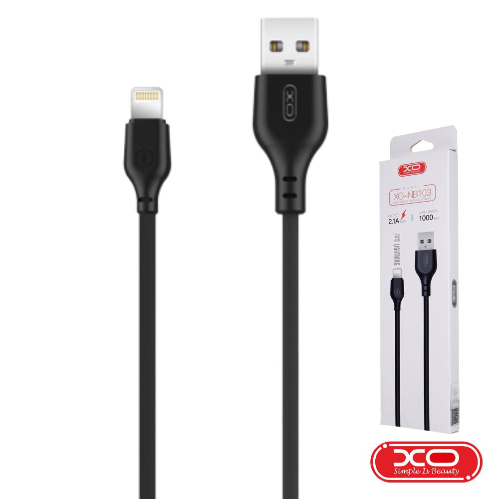 Cabo Usb-A 2.0 Macho / Lightning 8P 2.1A 1M Preto Xo - Tauu.pt