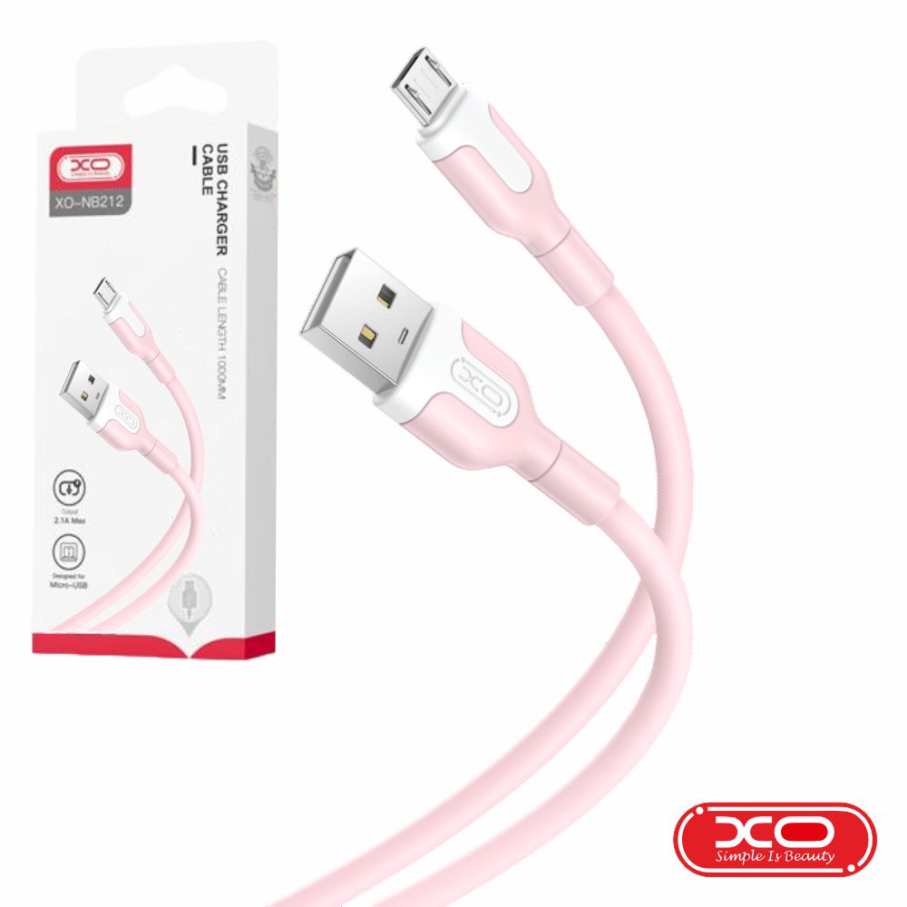 Cabo Usb-A 2,0 Macho / Micro-Usb 2,1A Rosa 1M Xo - Tauu,pt