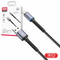 Cabo Usb-A 2,0 Macho / Lightning 2,4A C/ Led Preto 1M Xo - Tauu,pt