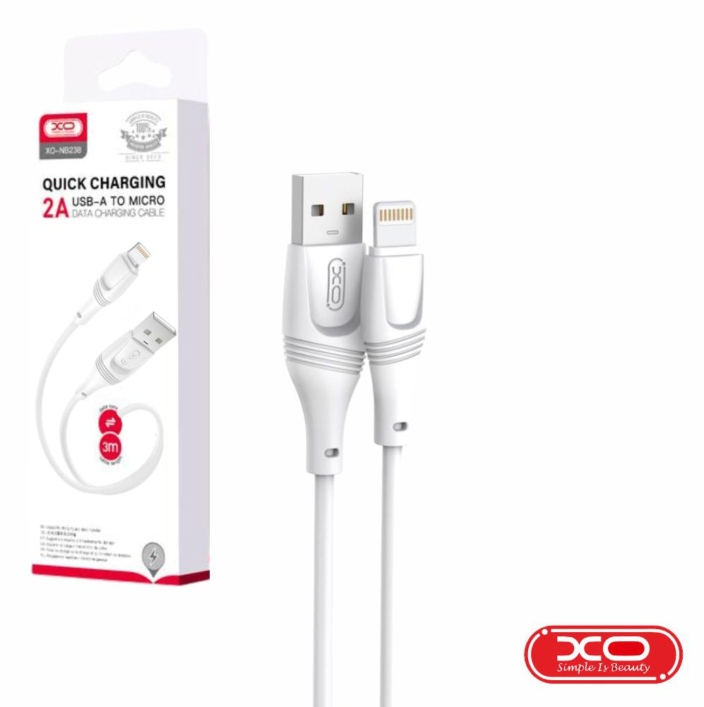 Cabo Usb-A Macho / Lightning Macho 3M Branco Xo - Tauu,pt