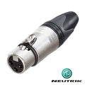 Ficha Xlr 3P Fêmea Niquelada C/ Guarda Cabo Neutrik - Tauu,pt