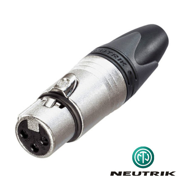 Ficha Xlr 3P Fêmea Niquelada C/ Guarda Cabo Neutrik - Tauu,pt