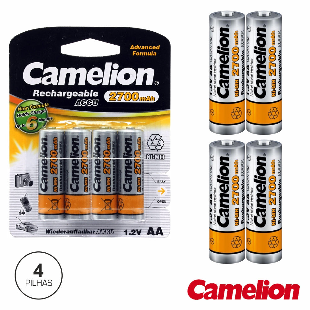 Bateria Ni-Mh Aa 1,2V 2700Ma 4X Blister Camelion - Tauu,pt