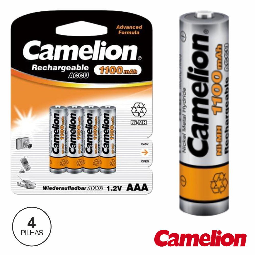 Bateria Ni-Mh Aaa1,2V 1100Ma 4X Blister Camelion - Tauu,pt