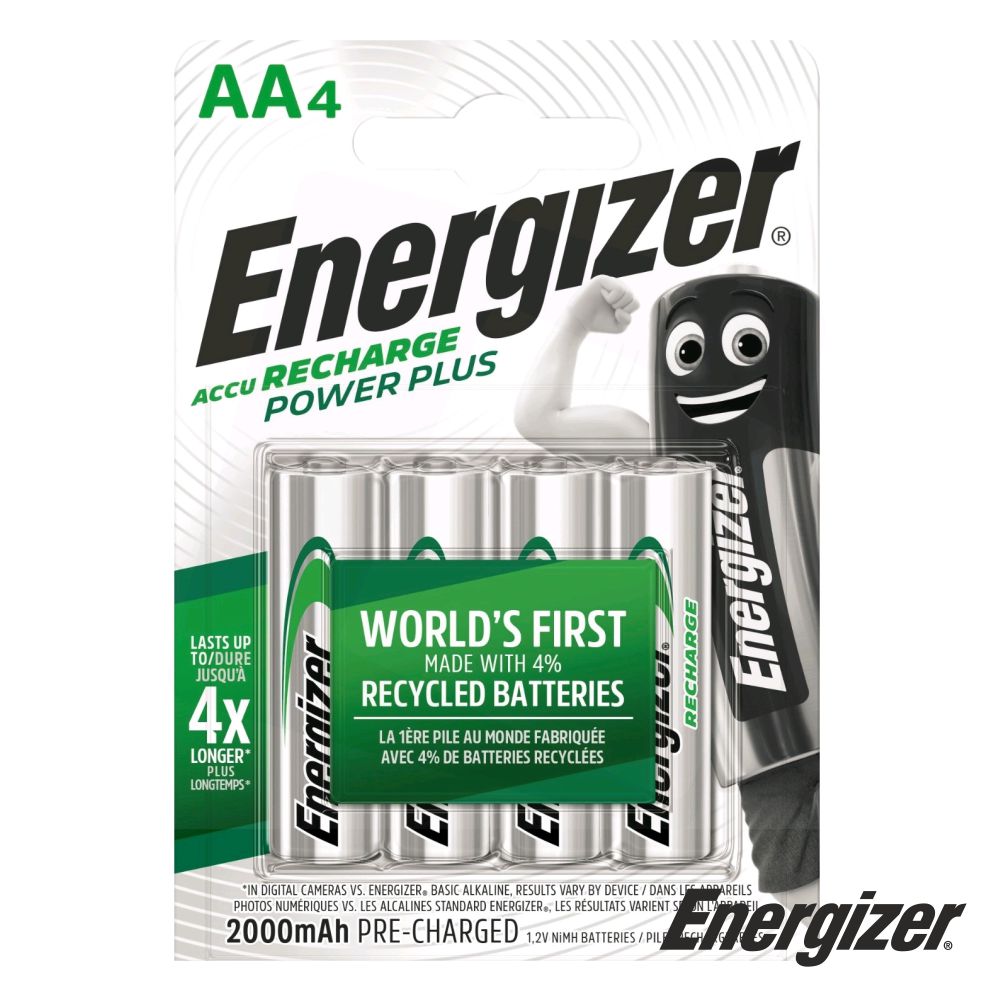 Bateria Ni-Mh Aa 1,2V 2000Ma 4X Power Plus Energizer - Tauu,pt