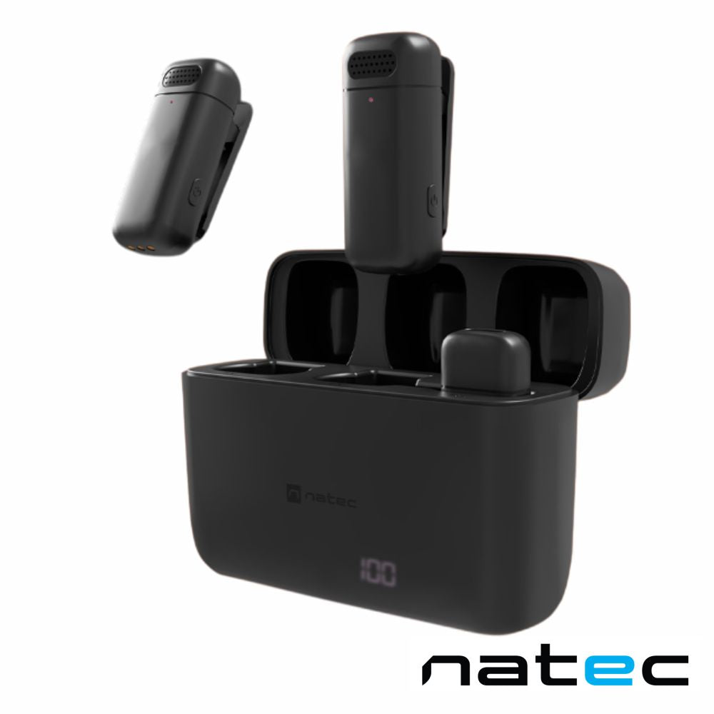 Conjunto 2 Microfones Lapela S/ Fios C/ Receptor Usb-C Enc - Tauu.pt