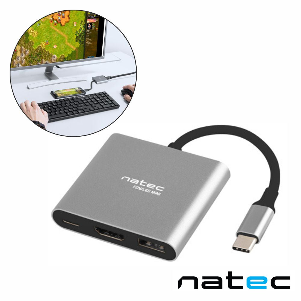 Hub Usb-C Pd P/ Usb-C/Usb 3,0/ Hdmi 4K Natec - Tauu,pt