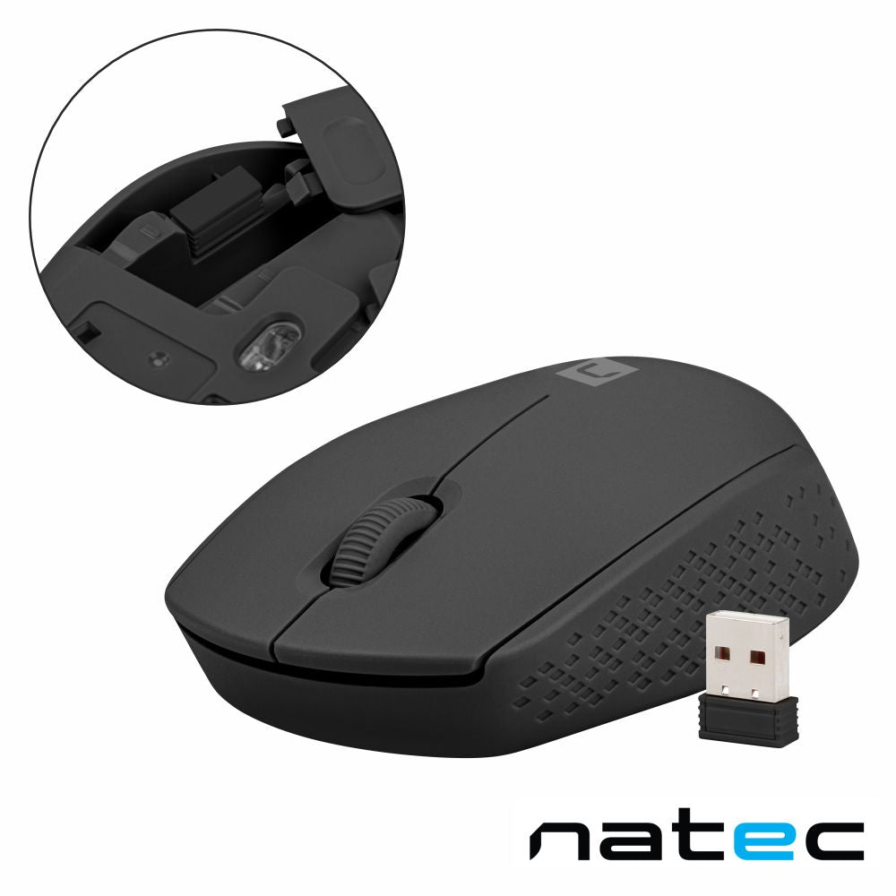 Rato Óptico S/ Fios 800-1600Dpi Usb 2,4Ghz Natec - Tauu,pt