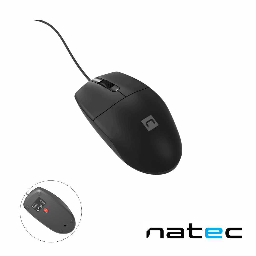 Rato Óptico C/ Fios 1200Dpi Usb Preto Natec - Tauu.pt