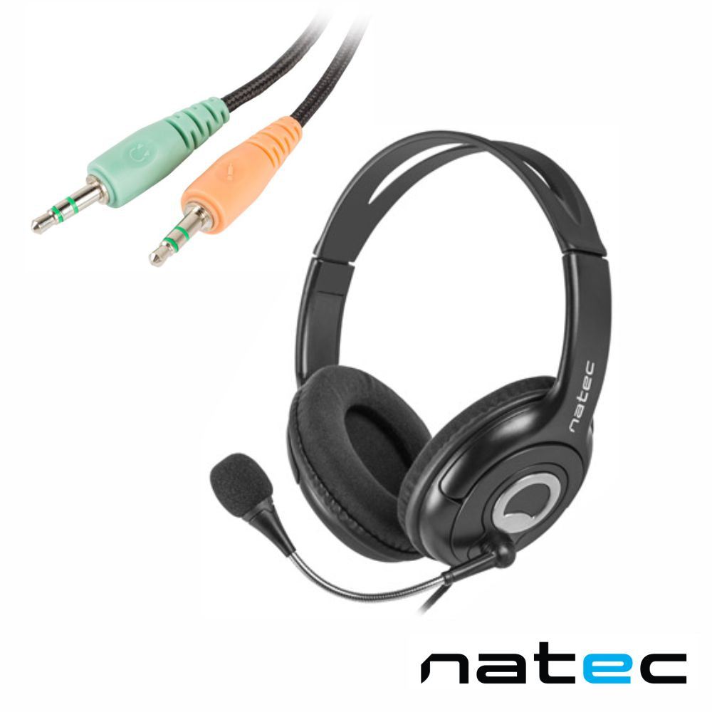Auscultadores Stereo C/ Microfone Natec - Tauu.pt