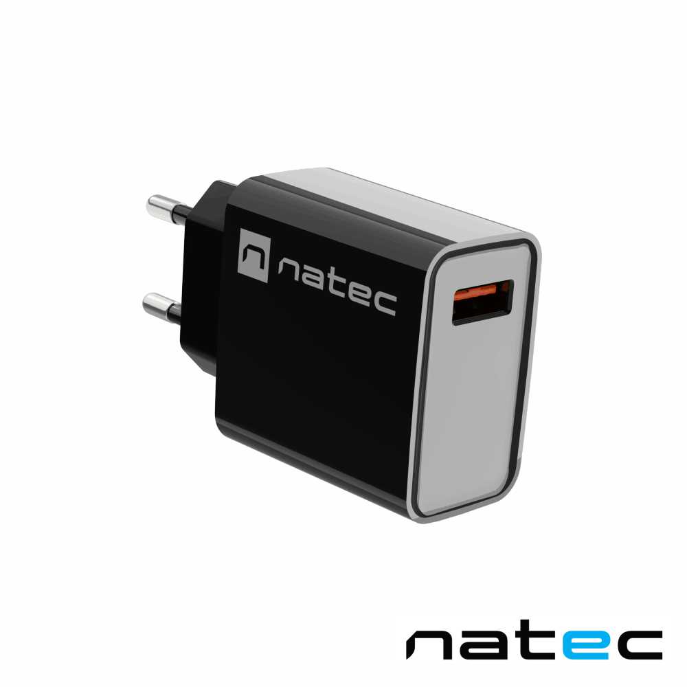 Alimentador Ribera X1 Usb-A 18W Preto Natec - Tauu.pt