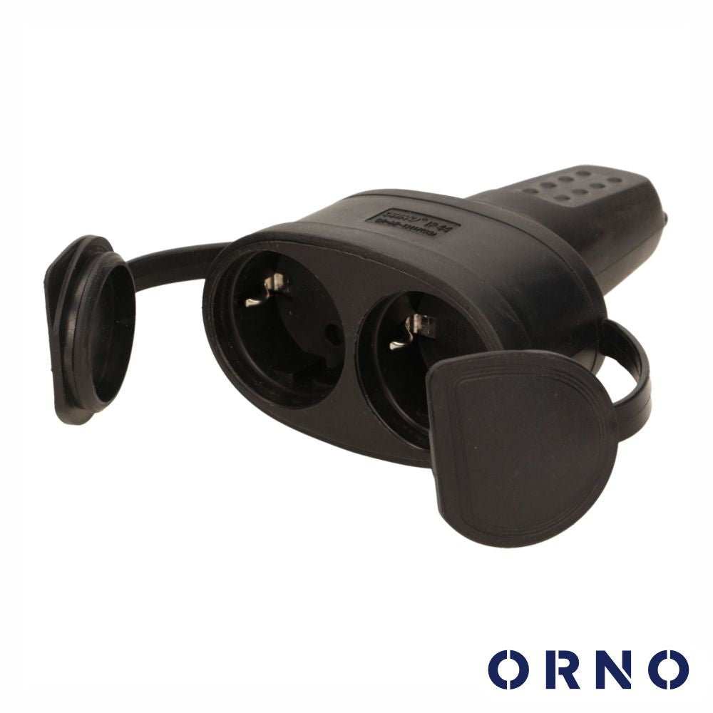 Ficha Elétrica Adaptadora 2X Schuko Ip44 Orno - Tauu,pt