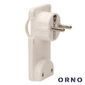 Ficha Schuko Macho C/ Terra Anel Extração 220V Branco Orno - Tauu.pt