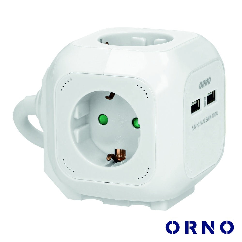 Extensão Elétrica 4X Schuko 2X Usb-A 1.4M Orno - Tauu.pt