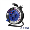 Extensão Elétrica C/ Enrolador 4X Schuko 15M Orno - Tauu.pt