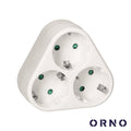 Ficha Elétrica Adaptadora 3X Schuko Orno - Tauu,pt
