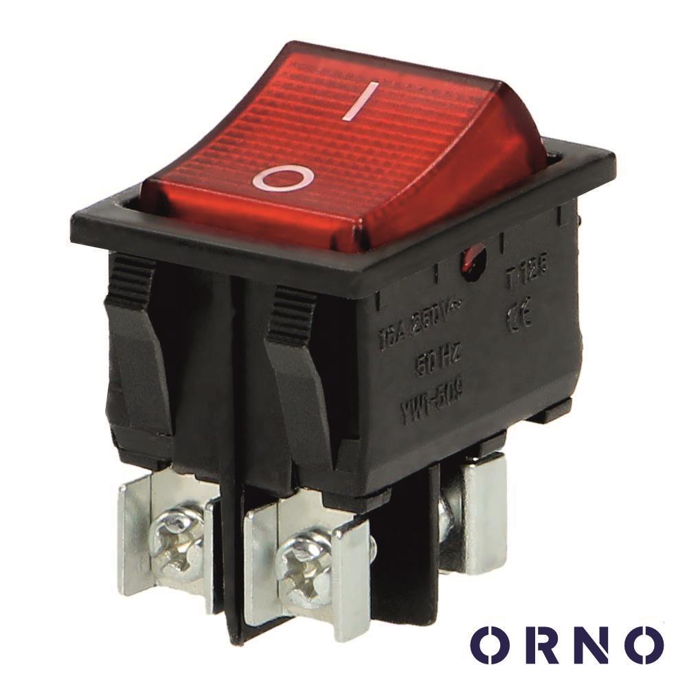 Interruptor Basculante C/ Luz 16A-230V Dpst On-Off Orno - Tauu.pt