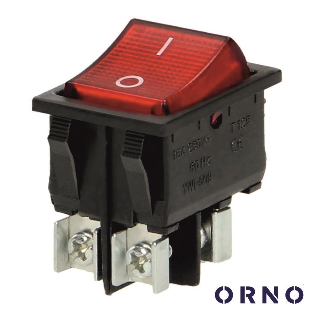 Interruptor Basculante C/ Luz 16A-230V Dpst On-Off Orno - Tauu,pt