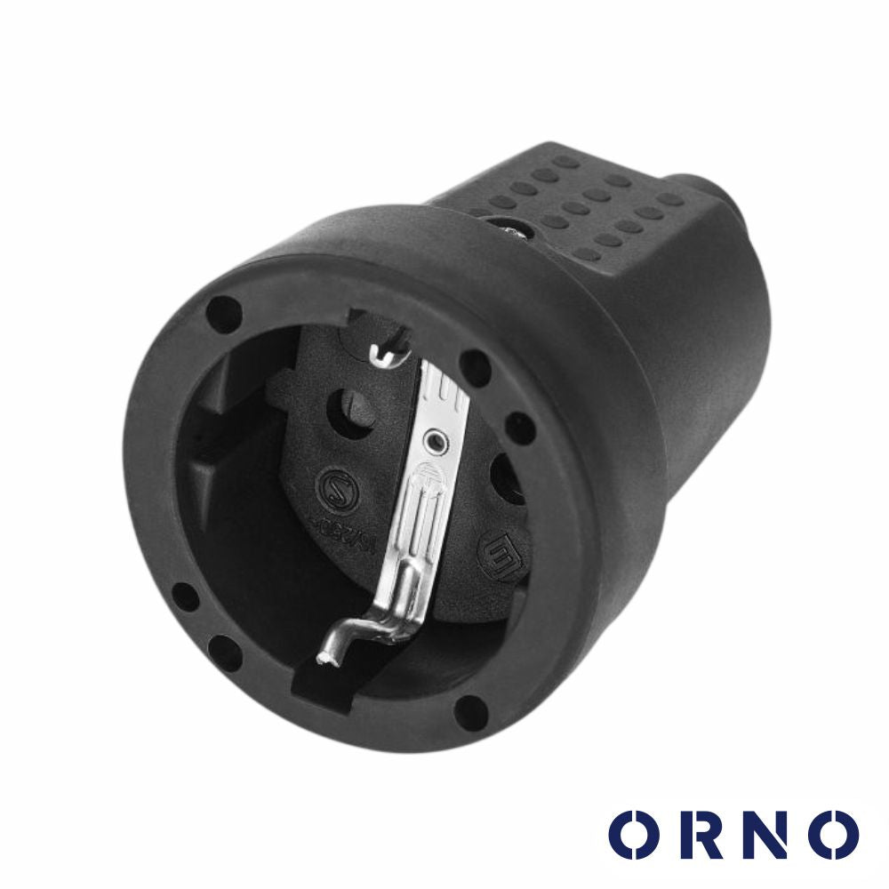 Ficha Schuko Fêmea 2P+E 230V Orno - Tauu.pt