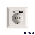 Tomada Elétrica C/ 1 Porta Usb-A + 1 Porta Usb-C Orno - Tauu,pt