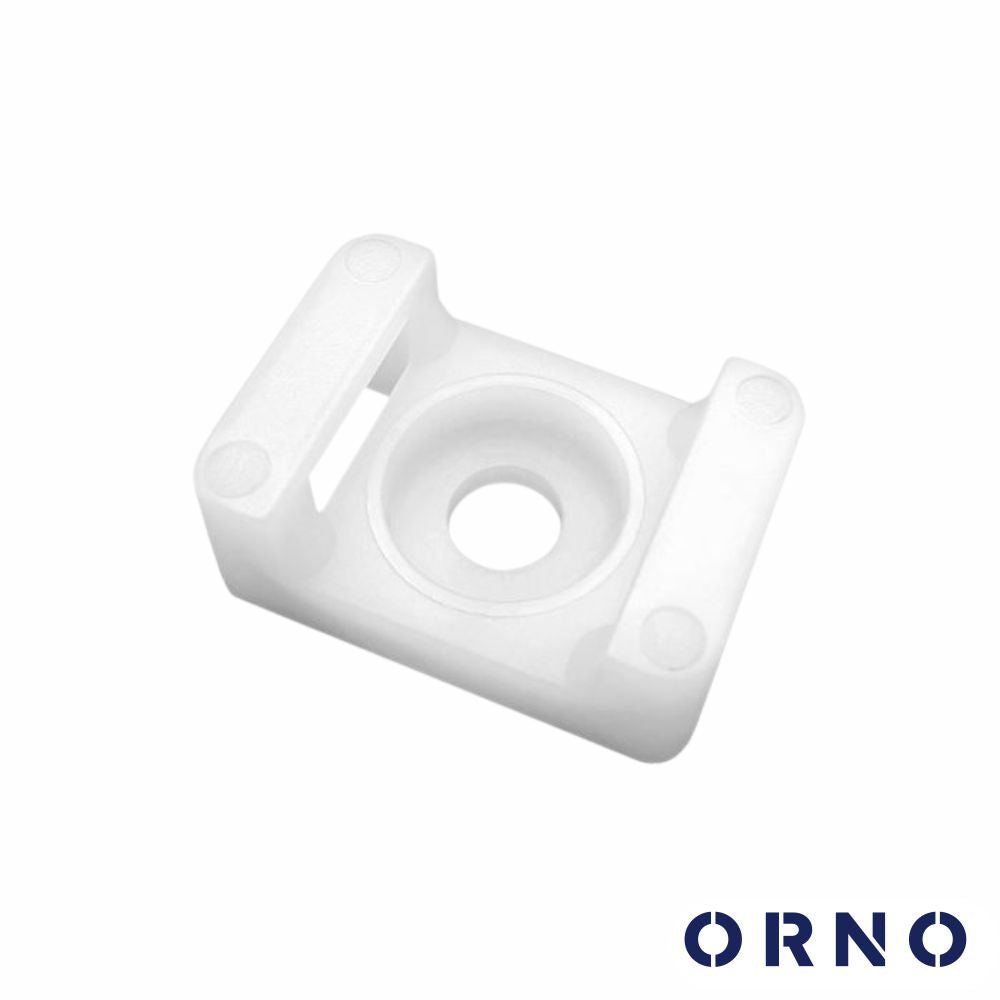 Fixador P/ Abraçadeiras 22X16Mm Até 5,1Mm 100X Branco Orno - Tauu,pt