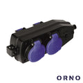 Ficha Elétrica Adaptadora 3X Schuko Ip44 Orno - Tauu,pt