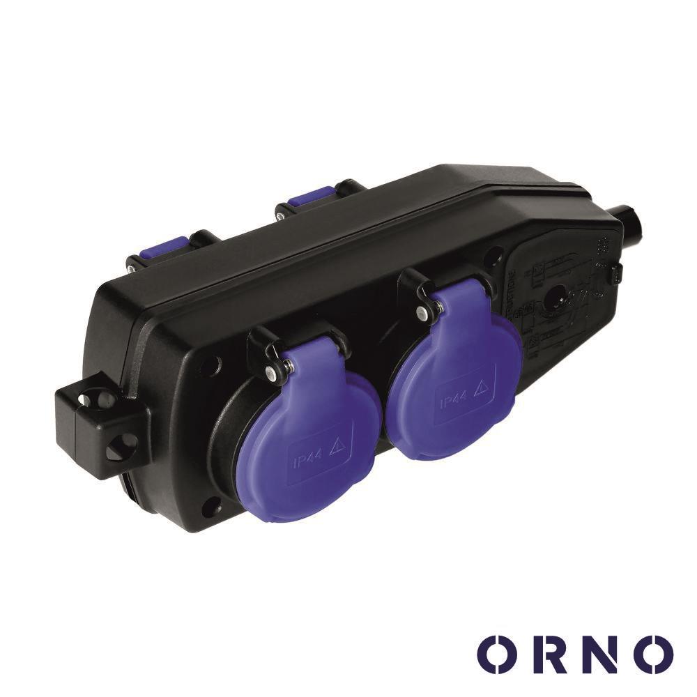 Ficha Elétrica Adaptadora 3X Schuko Ip44 Orno - Tauu,pt