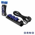 Extensão Elétrica 3X Schuko C/ Interruptor 3M Ip44 Orno - Tauu,pt