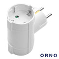Ficha Elétrica Adaptadora 2X Schuko 16A 3680W Branca Orno - Tauu.pt