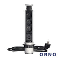 Tomada Elétrica Encastrar 3X Schuko 2X Usb-A Preta Orno - Tauu,pt