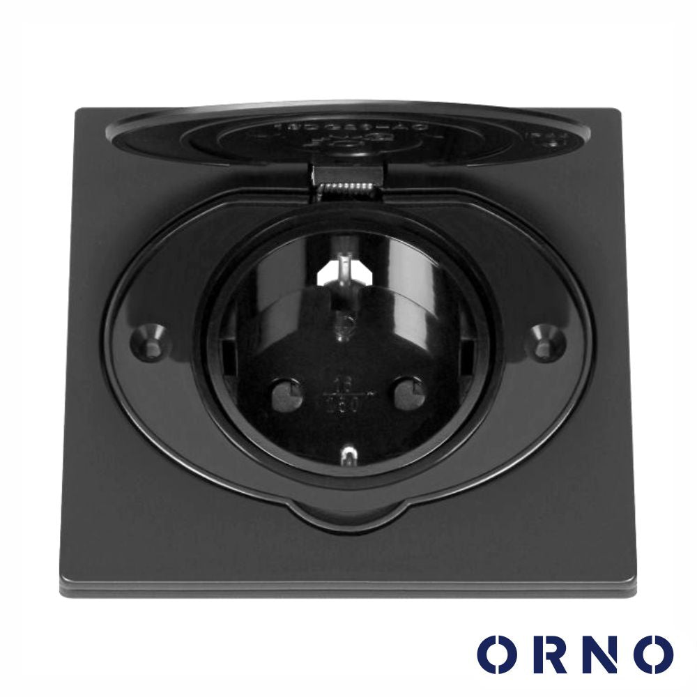 Tomada Encastrar 1X Schuko Ip55 3680W Preta Virone - Tauu.pt