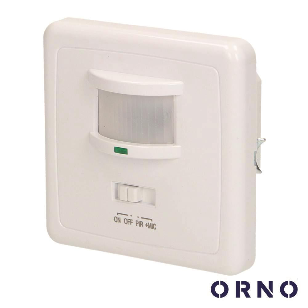 Detector De Movimentos E Som Pir P/ Encastrar Branco Orno - Tauu,pt