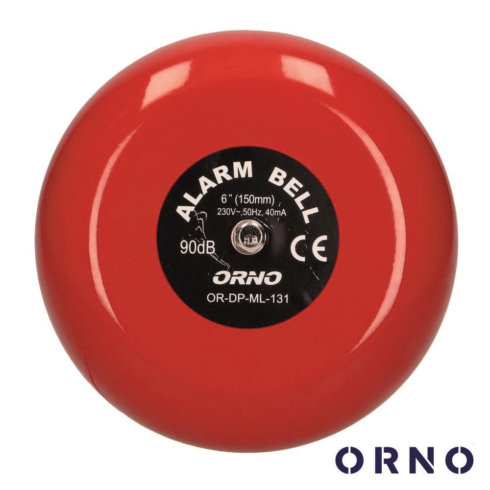 Campainha Industrial Vermelha 230V Orno - Tauu,pt