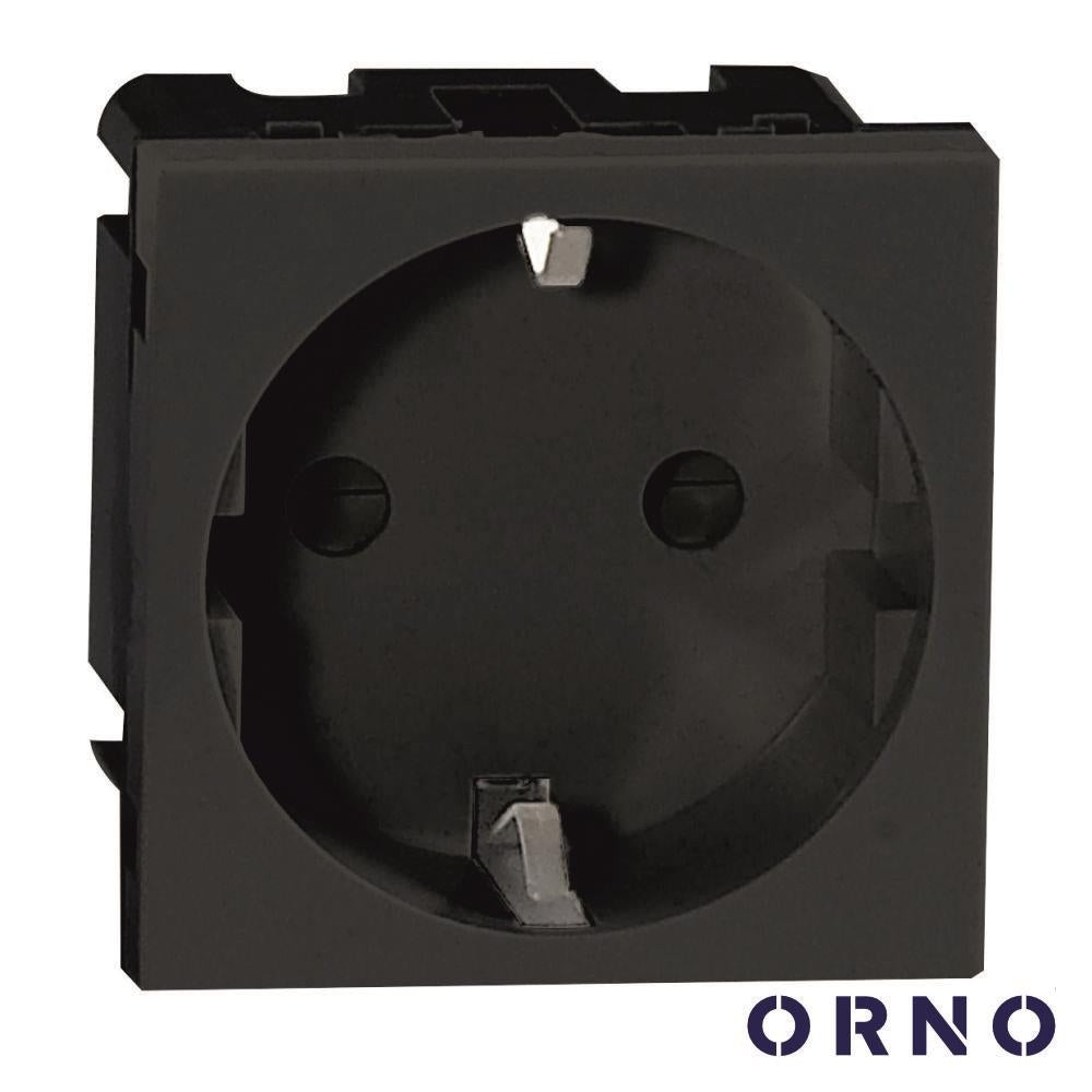 Módulo Schuko 45X45Mm P/ Encastrar Or-Gm-9010/B Orno - Tauu.pt