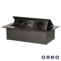 Tomada Elétrica Encastrar 2X Schuko 2X Usb Preta Orno - Tauu,pt