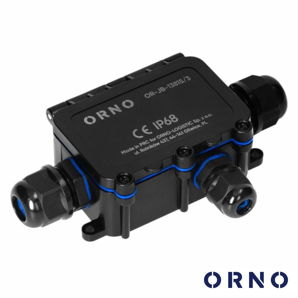 Caixa Junção 3 Vias C/ 3 Condutores Ip68 Orno - Tauu,pt