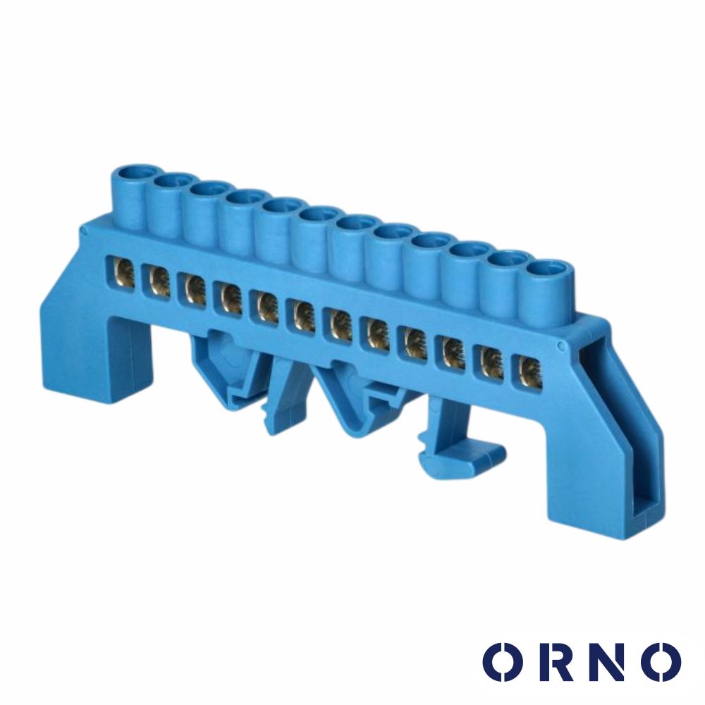 Barramento Neutro Isolado 12 Vias P/ Calha Din Ip20 Orno - Tauu.pt