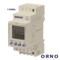 Temporizador Semanal Digital 16A 230V P/ Calha Din Orno - Tauu,pt