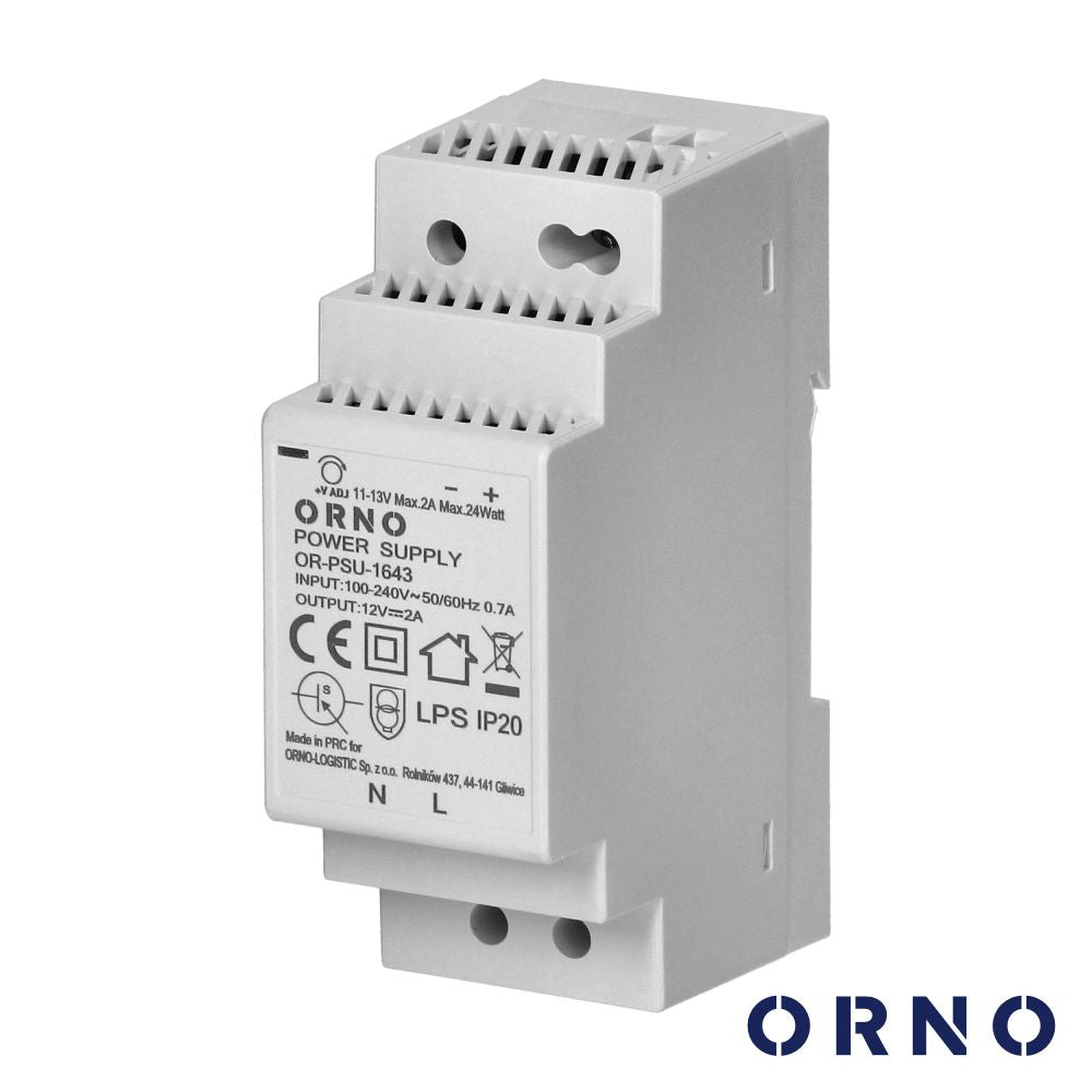 Fonte De Alimentação 12Vdc 2A 24W Din Orno - Tauu,pt